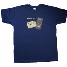 Biscuits T-Shirt (Navy) (Medium) (Retro Faded Logo)